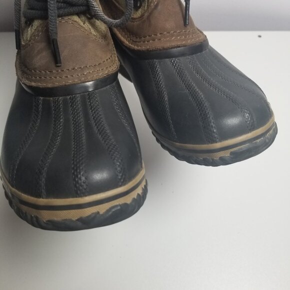 Sorel Womens Black Brown Winter Fancy Lace ll Hiking Winter & Rain Boots Sz 7 - Picture 5 of 15